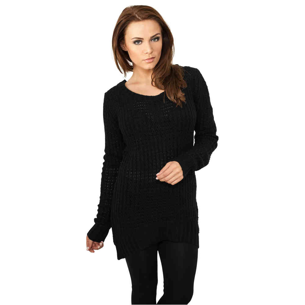 Urban Classics - Long Wideneck Chandail - Noir